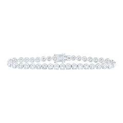 14k Gold 5 CTW-Natural Diamond E Fashion Tennis Bracelet (7 Inch )