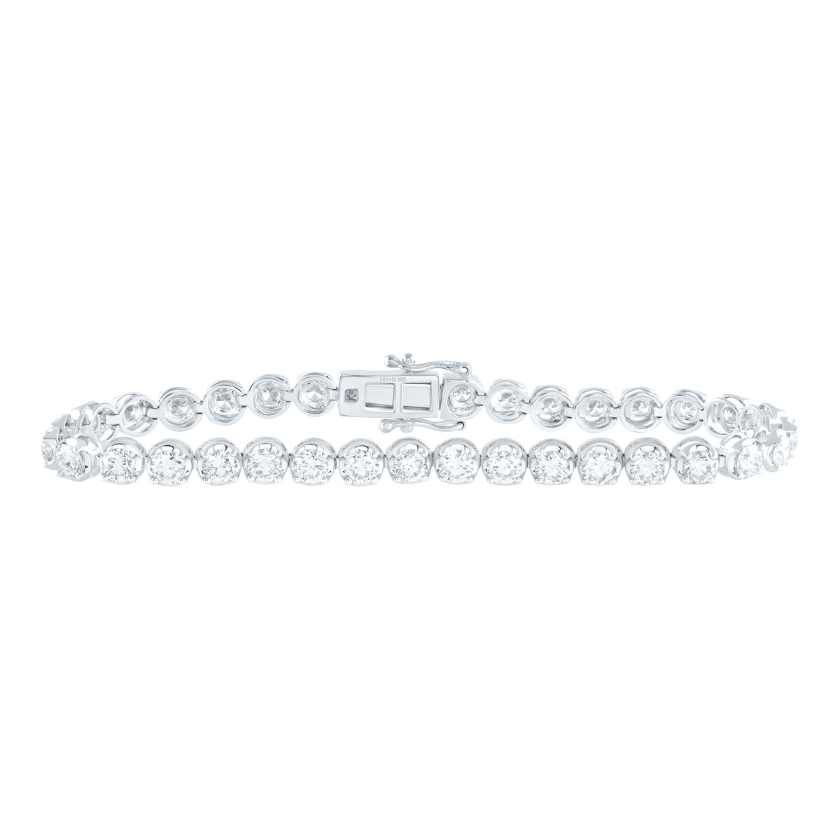 14k Gold 6 CTW-Natural Diamond E Fashion Tennis Bracelet (7 Inch )