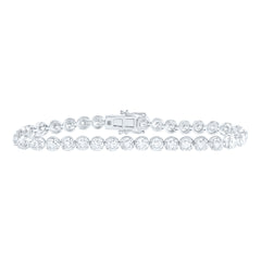 14k Gold 6 CTW-Natural Diamond Elite Fashion Tennis Bracelet (7 Inch )