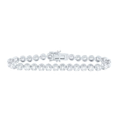14k Gold 7 CTW-Natural Diamond E Fashion Tennis Bracelet (7 Inch )
