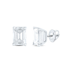 14k Gold 1/4 CTW-Natural Diamond I1 Ij Emerald Solitaire Stud Earring