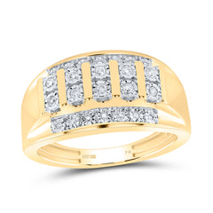 Sterling Silver 1/5 CTW-Natural Diamond Mens Ring
