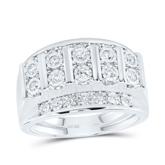 Sterling Silver 1/3 CTW-Natural Diamond Mens Ring
