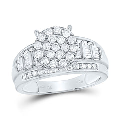 14k Gold 1 CTW-Natural Diamond Cindy Round Ring