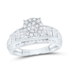 14k Gold 1/2 CTW-Natural Diamond Cindy Round Ring