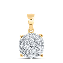 14k Gold 2 CTW-Natural Diamond Fashion Round Pendant