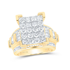 14k Gold 3 CTW-Natural Diamond Cindy Emerald Ring