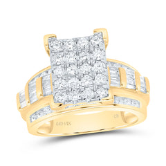 14k Gold 1 1/2 CTW-Natural Diamond Cindy Emerald Ring
