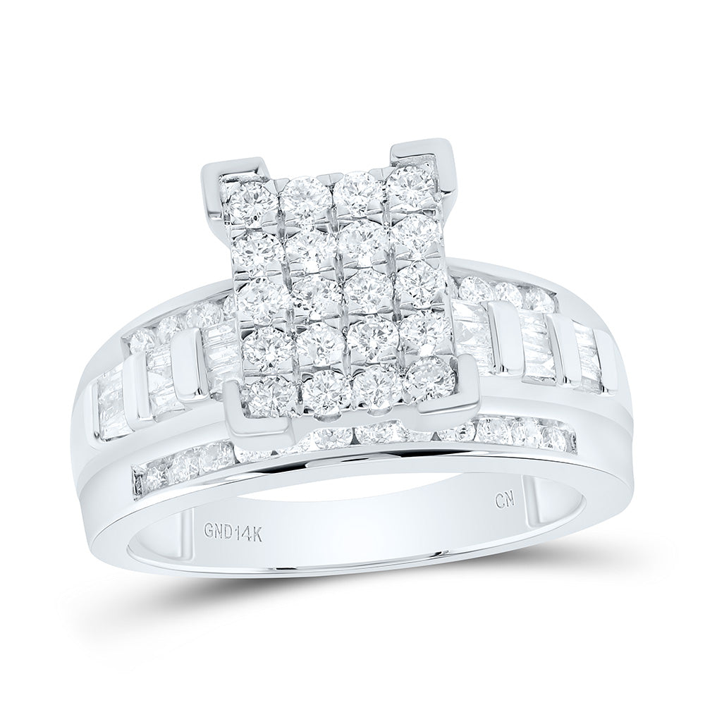 14k Gold 7/8 CTW-Natural Diamond Cindy Ring