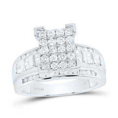 14k Gold 7/8 CTW-Natural Diamond Cindy Ring