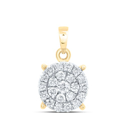 14k Gold 1/2 CTW-Natural Diamond Fashion Round Pendant