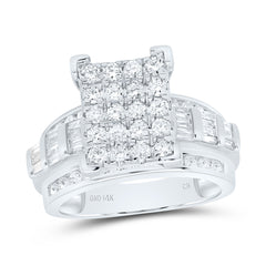 14k Gold 1 1/2 CTW-Natural Diamond Ladies Cindy Ring