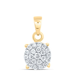 14k Gold 1/4 CTW-Natural Diamond Fashion Round Pendant