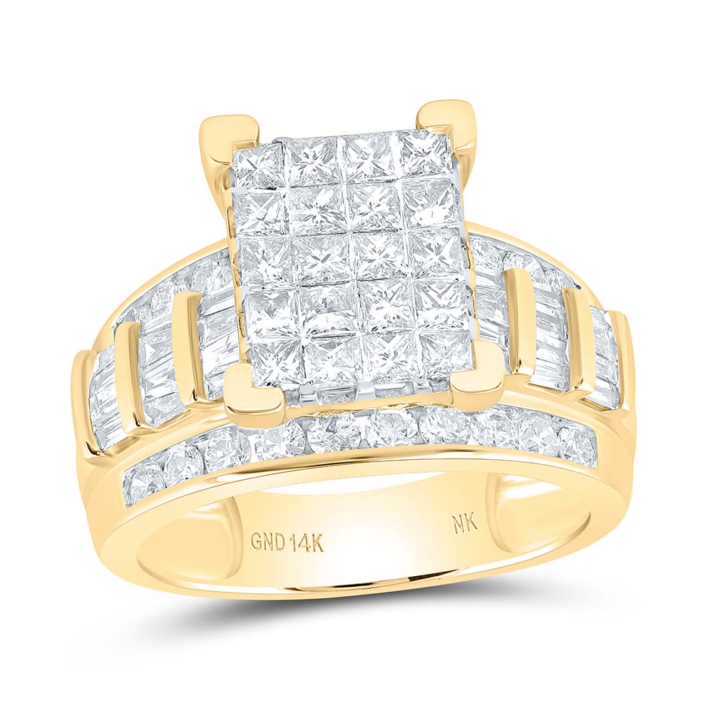14k Gold 2 CTW-Natural Diamond Fashion Emerald Ring
