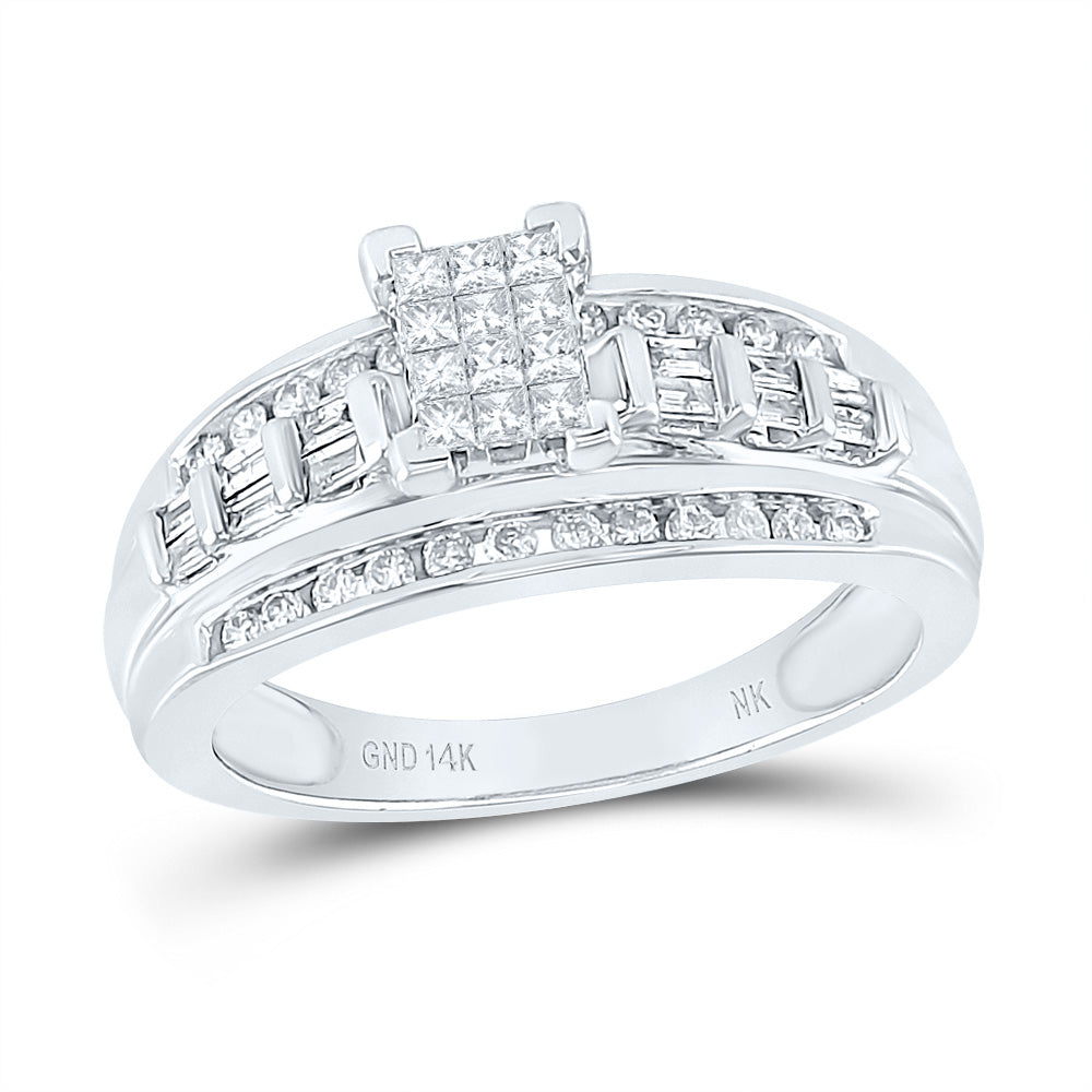 14k Gold 1/2 Ct-Natural Diamond Fashion Ring