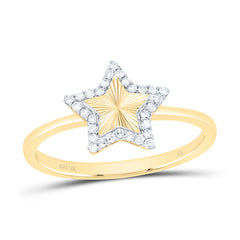 10k Gold 1/8 CTW-Natural Diamond Gift Star Ring
