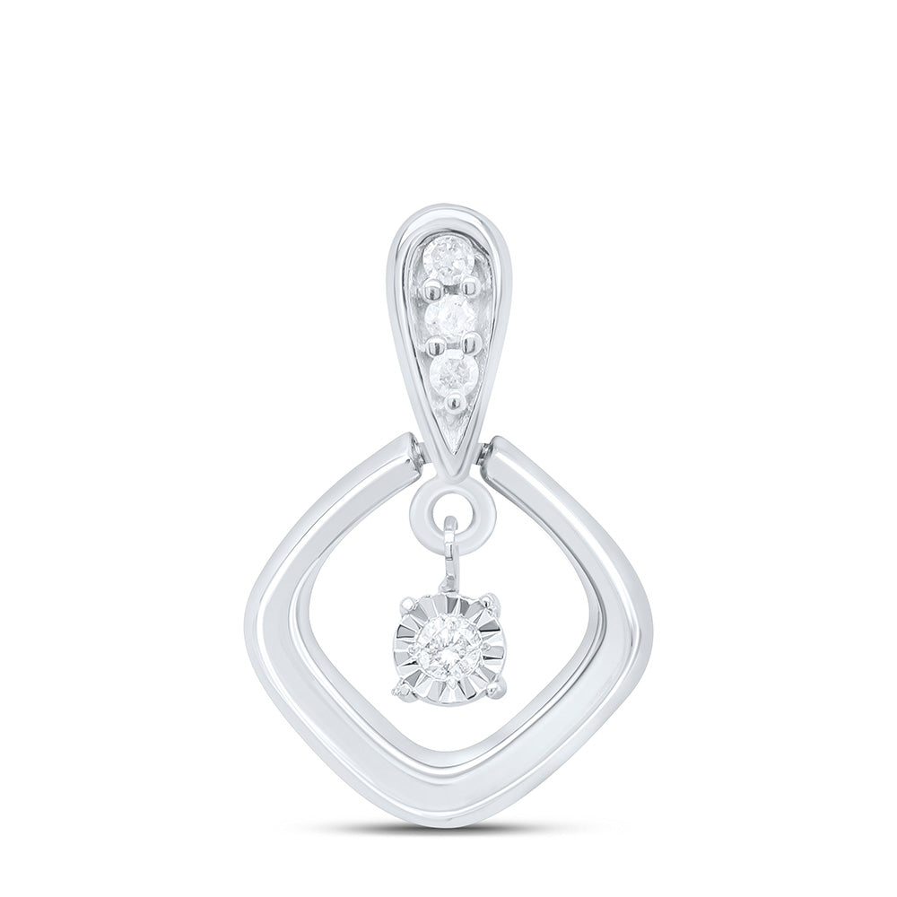 Sterling Silver 1/12 CTW-Natural Diamond Gift Pendant