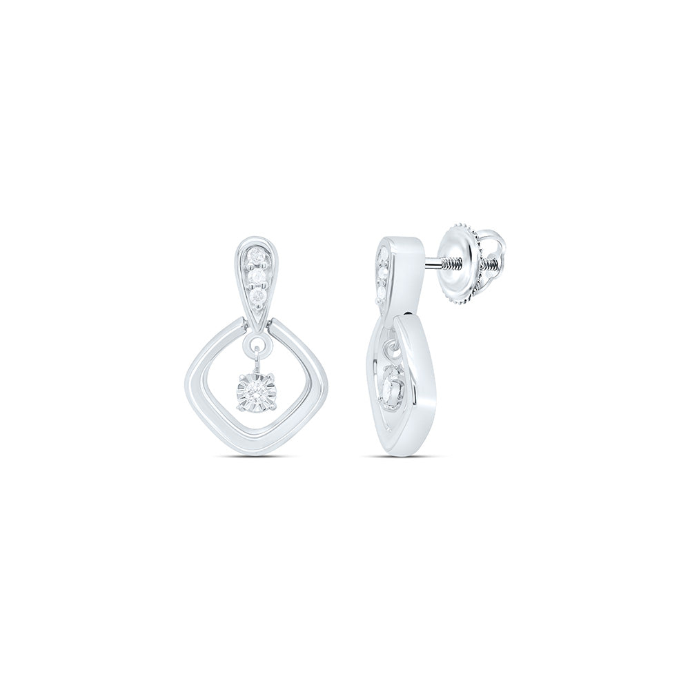 Sterling Silver 1/10 CTW-Natural Diamond Gift Earring