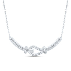 Sterling Silver 1/6 CTW-Natural Diamond Gift Necklace (18 Inch )