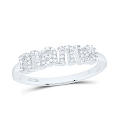 Sterling Silver 1/10 CTW-Natural Diamond Gift "Mama" Ring