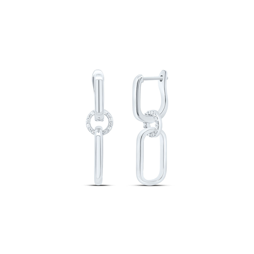Sterling Silver 1/6 CTW-Natural Diamond Gift Dangling Earring