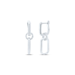 Sterling Silver 1/6 CTW-Natural Diamond Gift Dangling Earring