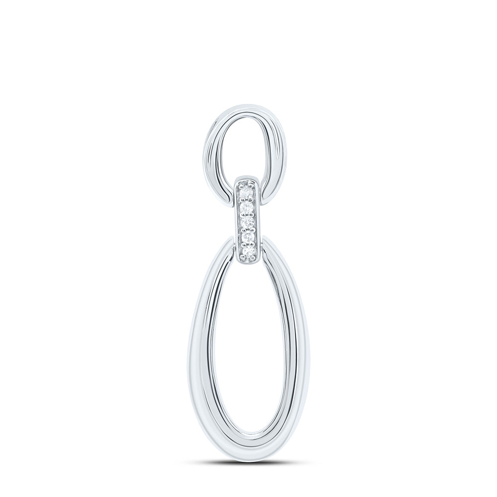 Sterling Silver 0.03 CTW-Natural Diamond Gift Pendant