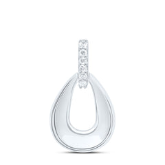 Sterling Silver 1/20 CTW-Natural Diamond Gift Pear Pendant