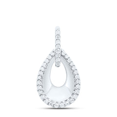 Sterling Silver 1/4 CTW-Natural Diamond Gift Pear Pendant
