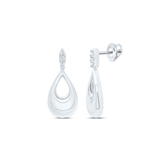 Sterling Silver 1/8 CTW-Natural Diamond Gift Pear Earring