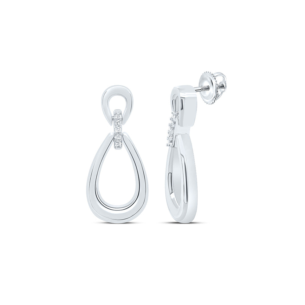 Sterling Silver 1/20 CTW-Natural Diamond Gift Pear Earring