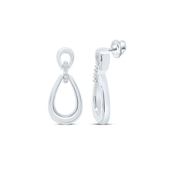Sterling Silver 1/20 CTW-Natural Diamond Gift Pear Earring