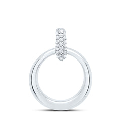 Sterling Silver 1/10 CTW-Natural Diamond Gift Round Pendant