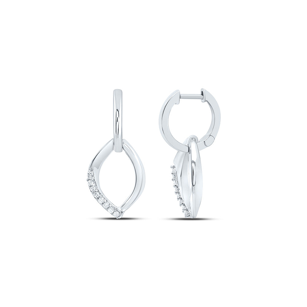 Sterling Silver 1/8 CTW-Natural Diamond Gift Hoop Earring