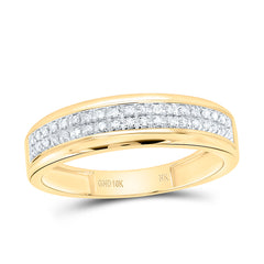 10k Gold 1/6 CTW-Natural Diamond Fashion Mens Band