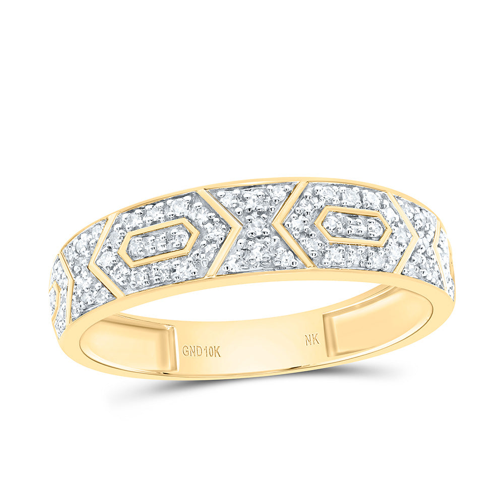 10k Gold 1/4 CTW-Natural Diamond Fashion Mens Band