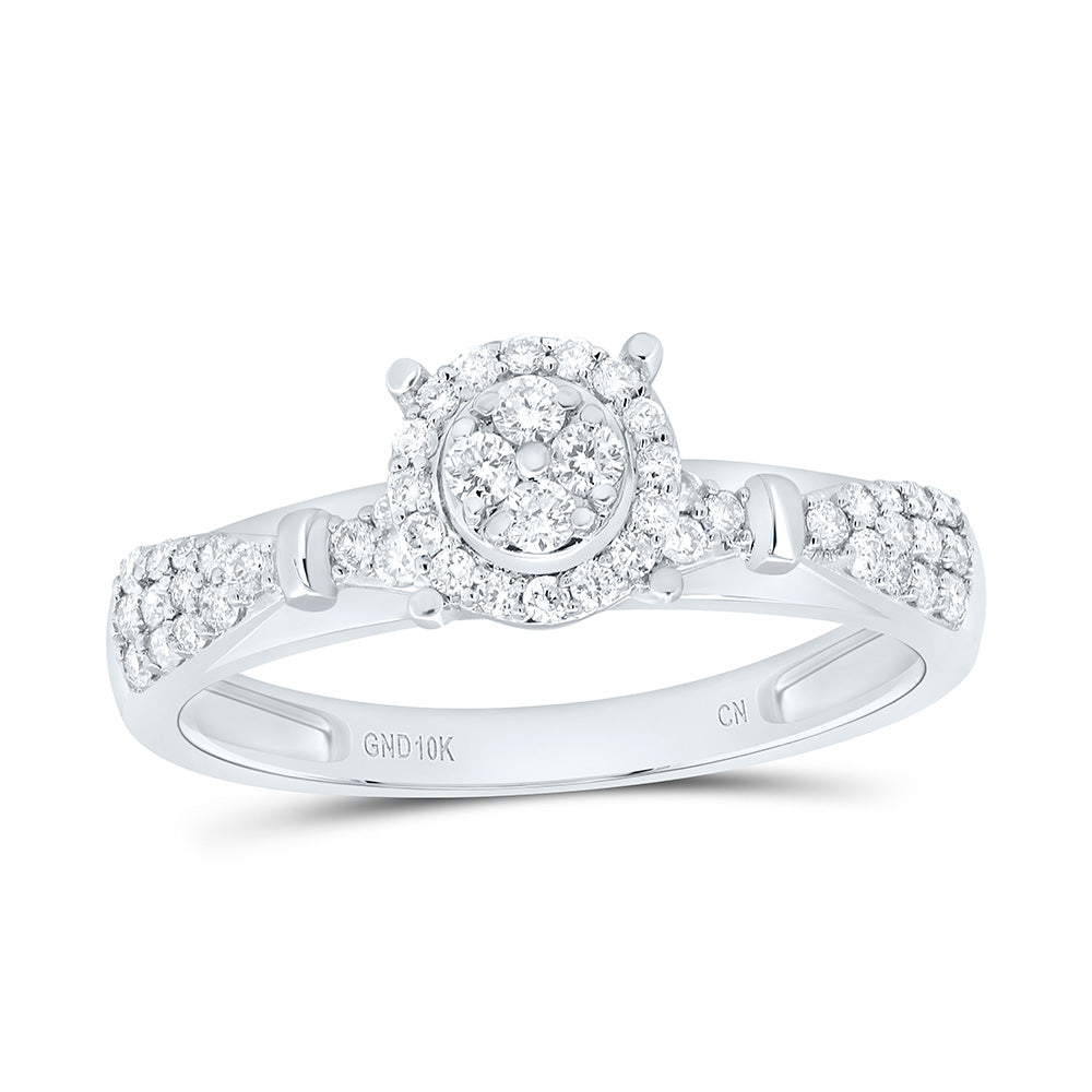 10k Gold 1/3 CTW-Natural Diamond Round Fashion Ring