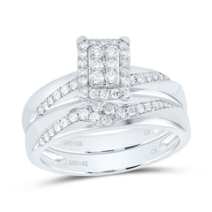 14k Gold 3/4 CTW-Natural Diamond Fashion Emerald Trio Set