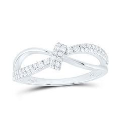 14k Gold 1/3 CTW-Natural Diamond Criss Cross Fashion Ring