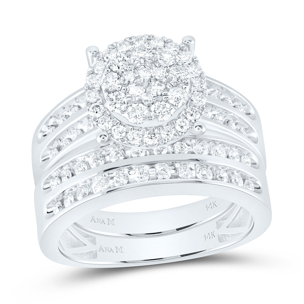 14k Gold 1 1/3 CTW-Natural Diamond Round Trio Set