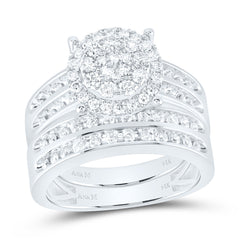 14k Gold 1 1/3 CTW-Natural Diamond Round Trio Set
