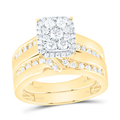 14k Gold 1 CTW-Natural Diamond Square Trio Set