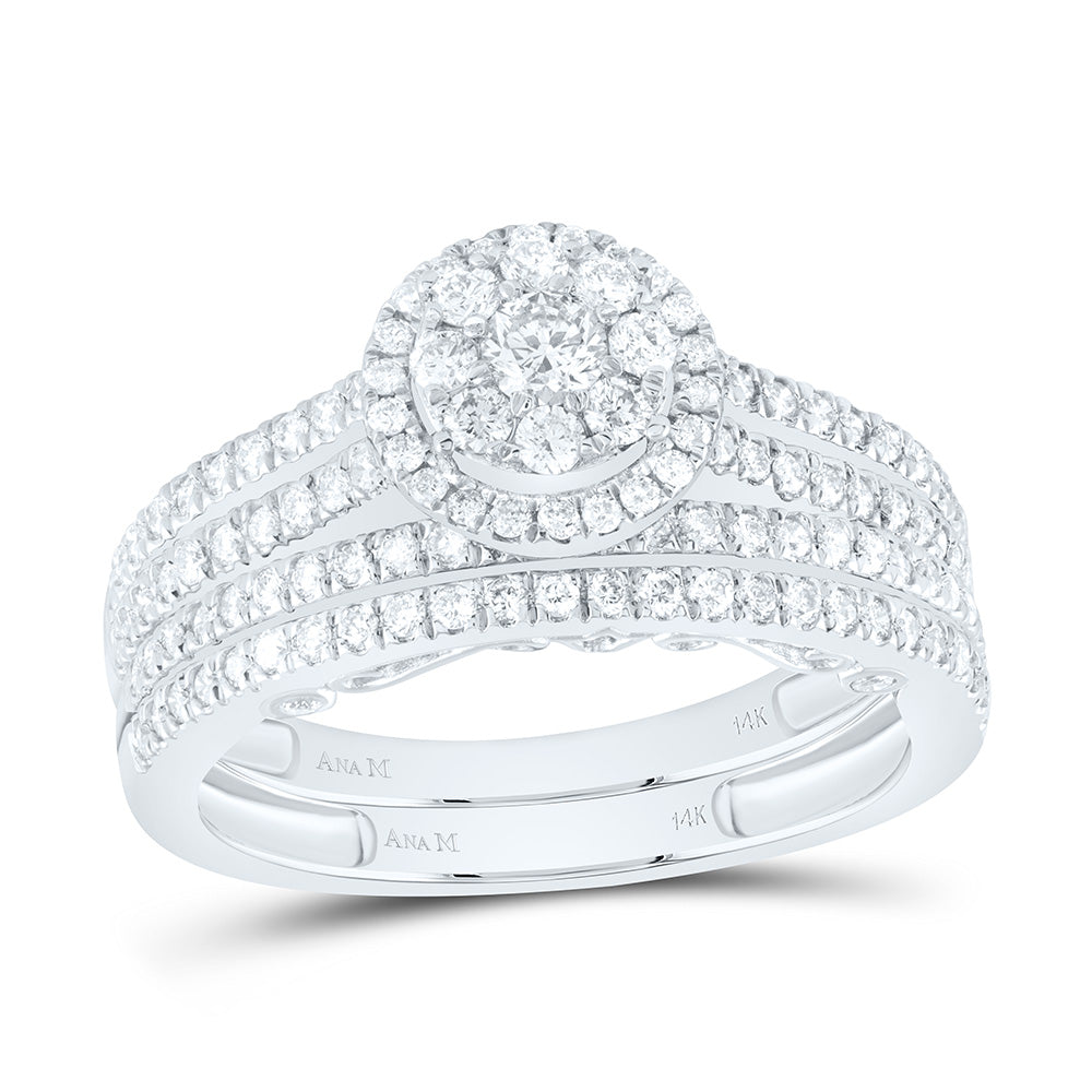 14k Gold 1 5/8 CTW-Natural Diamond Round Trio Set
