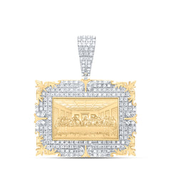 10k Gold 5/8 CTW-Natural Diamond Mens Charm