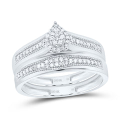 10k Gold 3/8 CTW-Natural Diamond Pear Trio Set