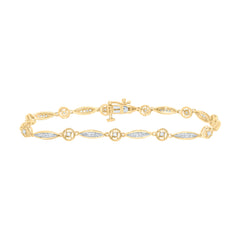 10k Gold 1/3 CTW-Natural Diamond Gift Ladies Bracelet (7 Inch )