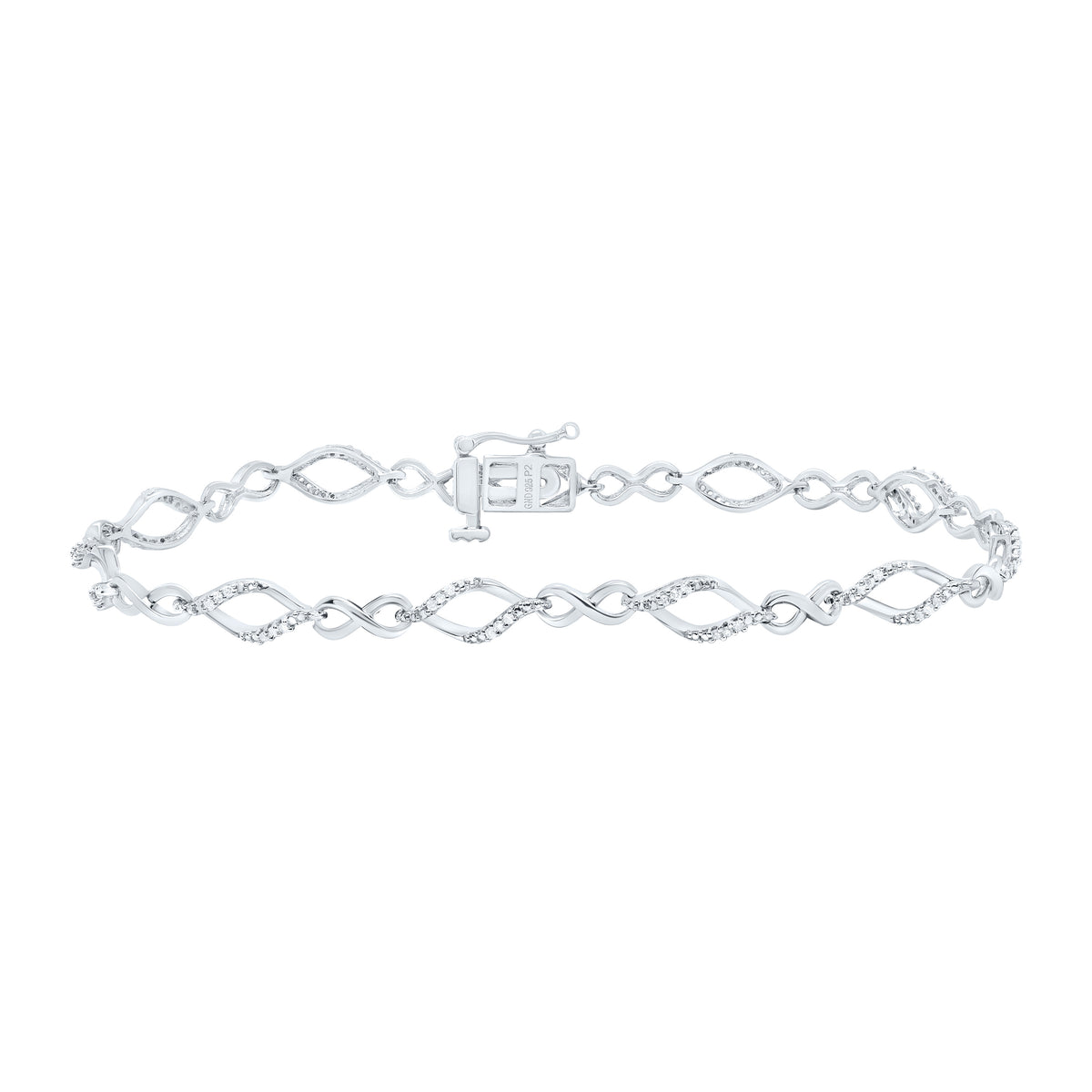 10k Gold 1/5 CTW-Natural Diamond Gift Ladies Bracelet (7 Inch )
