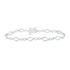 10k Gold 1/5 CTW-Natural Diamond Gift Ladies Bracelet (7 Inch )