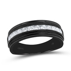 10k Gold 1/2 CTW-Natural Diamond Mens Machine Set Band