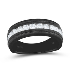 10k Gold 1 CTW-Natural Diamond Mens Machine Set Band